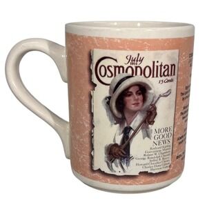 Gibson Housewares Cosmopolitan July 1914 Vintage Magazine Cover Coffee Mug Peach